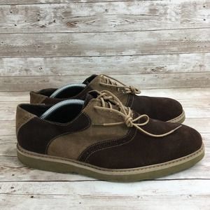 Perry Ellis Portfolio Mens 9 Brown Oxford Dress